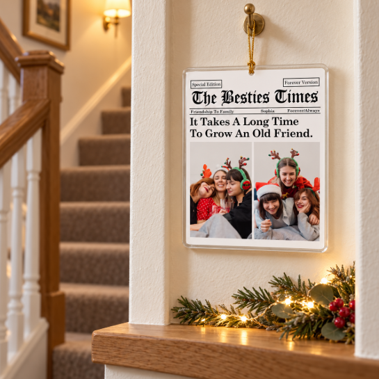 photo Christmas acrylic ornament
